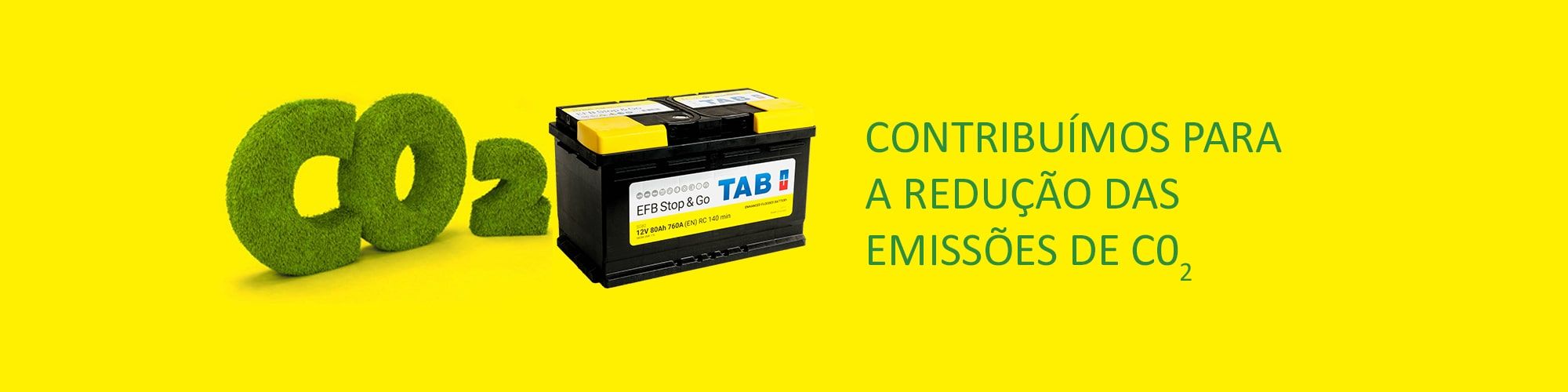 Baterías TAB EFB - Contribuímos para a redução das emissões de CO2