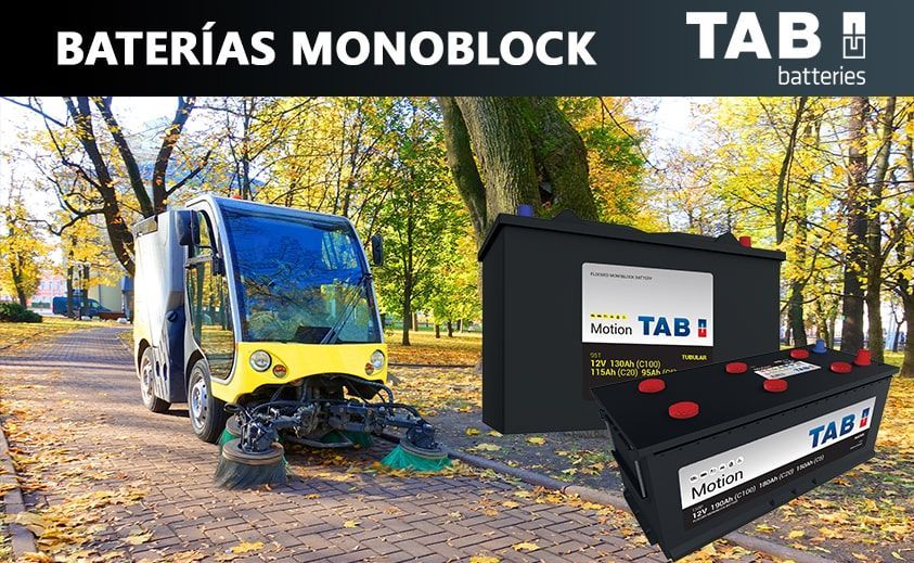 Imagen publicitaria de baterías monoblock TAB